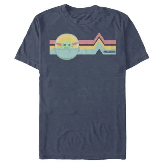 Men's Star Wars The Mandalorian The Child Retro Stripes T-Shirt image {6}