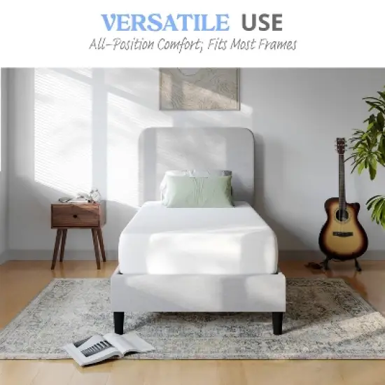 Emma and Oliver 3-Layer Memory Foam Mattress in a Box with Green Tea Infusion, Cooling Gel, CertiPUR-US Certified Foam and Washable Cover image {1}