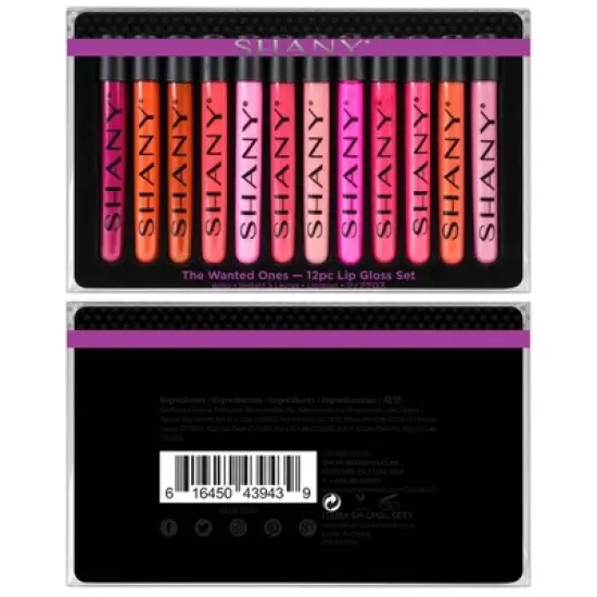 SHANY The Wanted Ones - Multi Colored Lip Gloss Set  - 12 pieces image {2}
