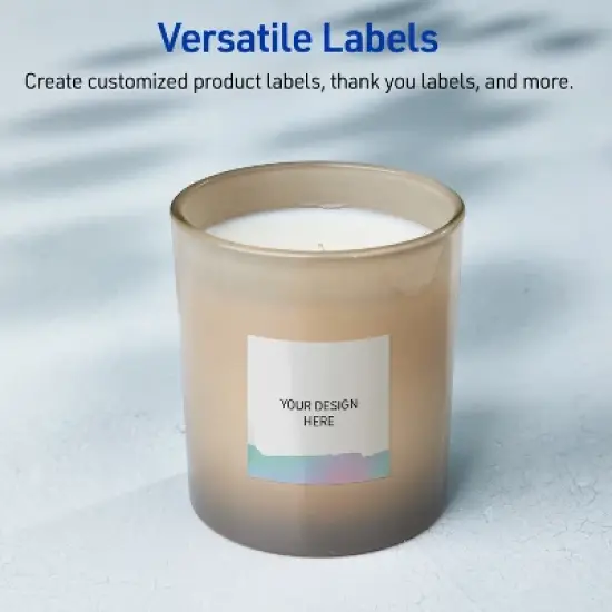 Avery Square Labels, Watercolors Design, 3" x 3", 60ct image {5}