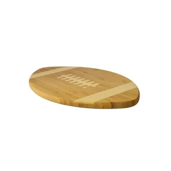 Slickblue Football Shaped Bamboo Cutting Board, 15&rdquo; x 8.5&rdquo; - Game Day Food Prep & Serving image {1}