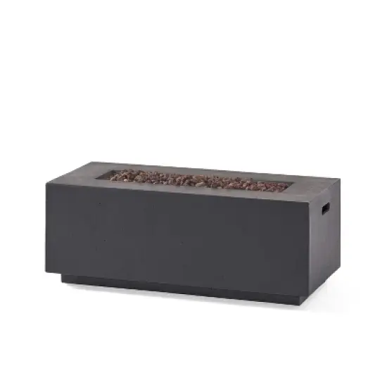 40-Inch Rectangular Outdoor Fire Pit with 40,000 BTU and Lightweight Concrete Construction image {8}