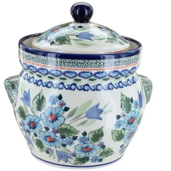 Blue Rose Polish Pottery 1125 Zaklady Small Container image {1}