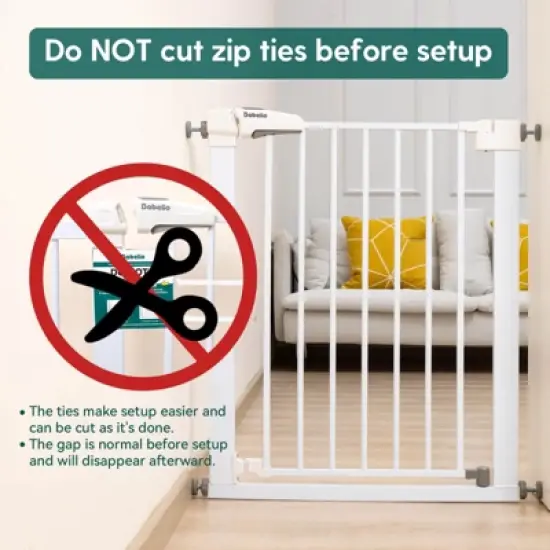 Babelio PressGuard P7 Baby and Pet Gate, Expandable Pressure Mounted No Drill Safety Gate for Stairs and Doorways image {5}