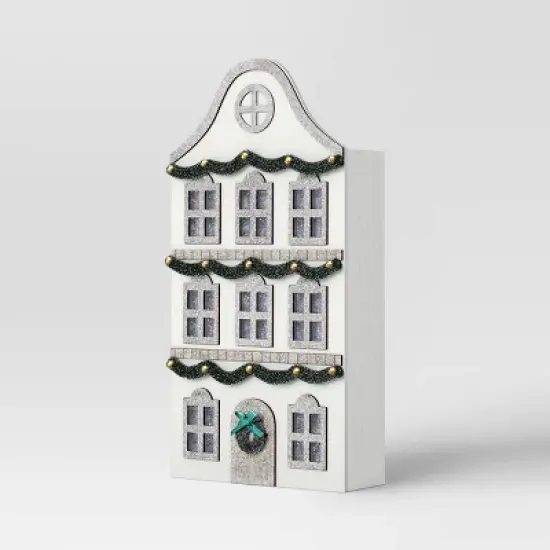 Christmas Lit Mantle House White - Wondershop&trade; image {2}