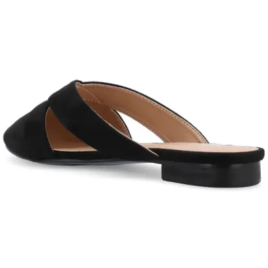 Journee Collection Womens Gerda Slip On Almond Toe Mules Flats image {6}