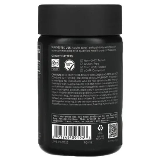 Sports Research Zinc Picolinate, High Potency, 30 mg, 90 Softgels image {2}