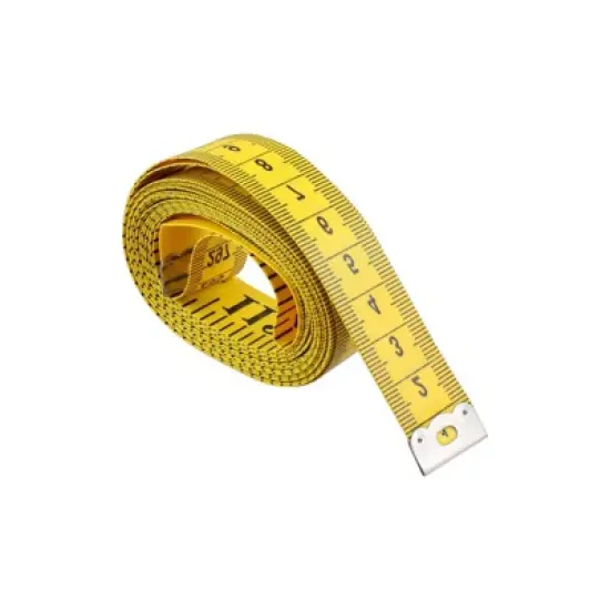 Unique Bargains Flexible Tailor Craft Ruler Tape Measure Yellow 120" 1 Pc image {3}