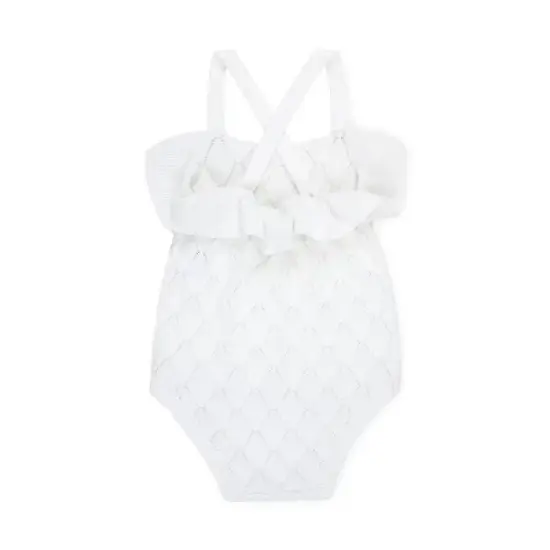 Hope & Henry Baby Ruffle Shortie Sweater Romper image {3}