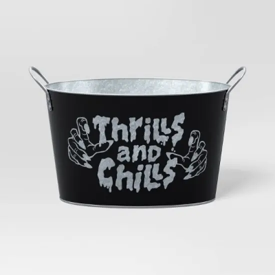 2.1gal Metal Thrills and Chills Beverage Tub - Hyde and EEK! Boutique&trade; image {4}
