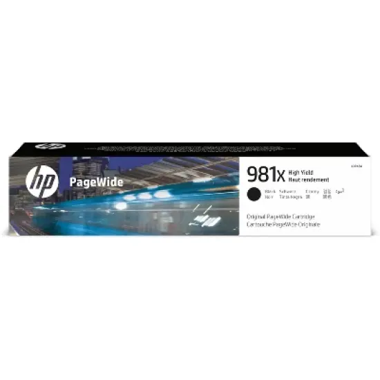 HP 981X High Yield Black Original PageWide Cartridge, ~11,000 pages, L0R12A image {7}