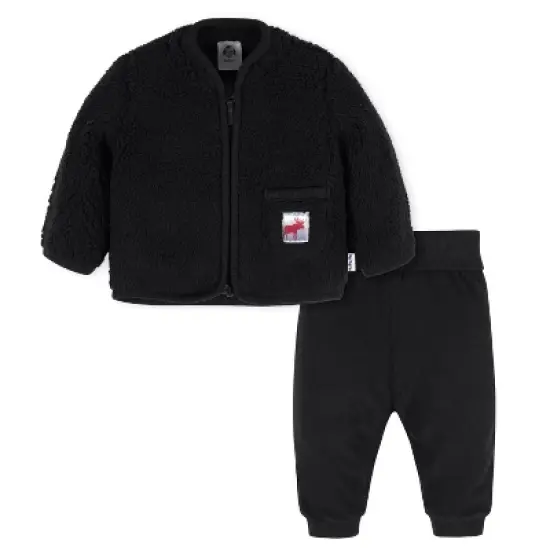 Gerber Baby Boys' 2-piece Microplush Jacket & Microfleece Jogger Set image {11}