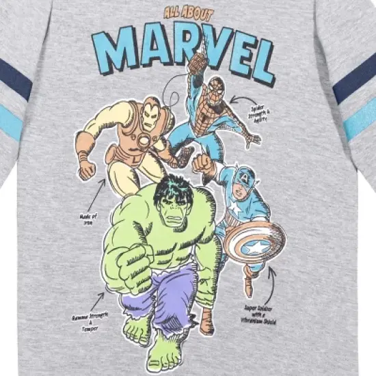 Marvel Avengers Captain America Hulk Iron Man Spider-Man Toddler Boys Long Sleeve Fleece Pant Set  image {3}