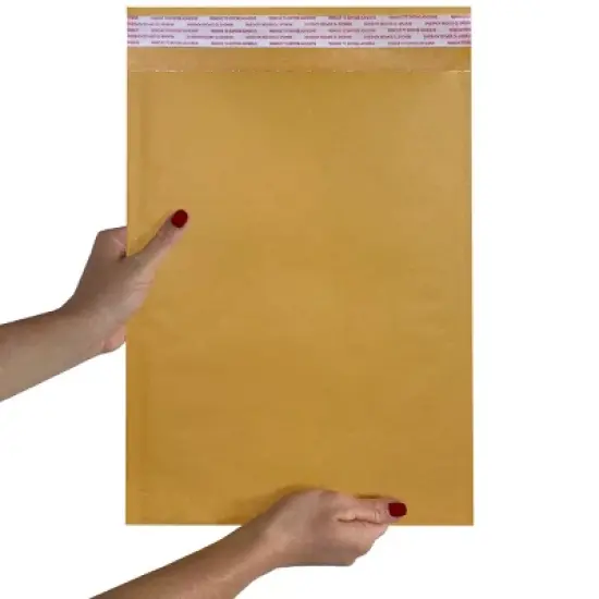 UOFFICE Pack of 100 Kraft Bubble Mailers 10.5" x 16" Self-Seal Padded Envelopes image {5}