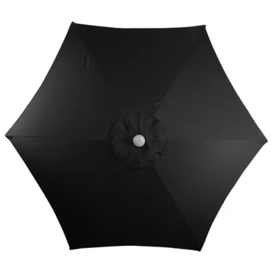 Northlight 7.5ft Outdoor Patio Market Umbrella with Hand Crank, Black image {2}