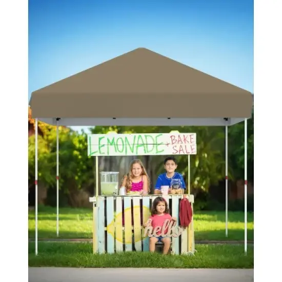 CuisinSmart 10x10 FT Heavy Duty Pop Up Canopy Tent with 1 Removable Mesh Sidewalls, One Person Setup Commercial Shelter for Events, Parties, Camping image {5}