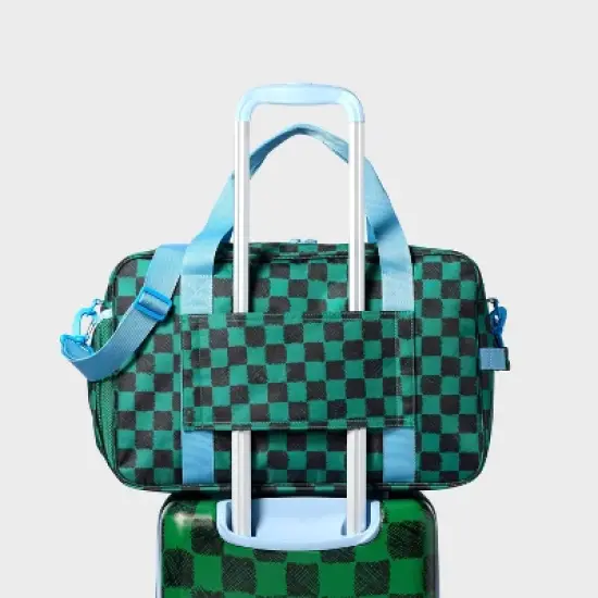 Kids' Weekender Duffel Bag Green Checkered - Cat & Jack&trade;️ image {2}