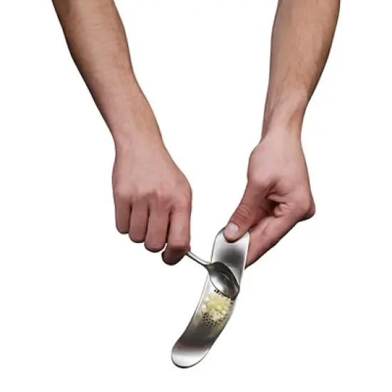 Joseph Joseph Rocker Garlic Press, Mincer and Crusher - Steel: Stainless Steel, Dishwasher-Safe, Best Garlic Clove Crusher image {4}