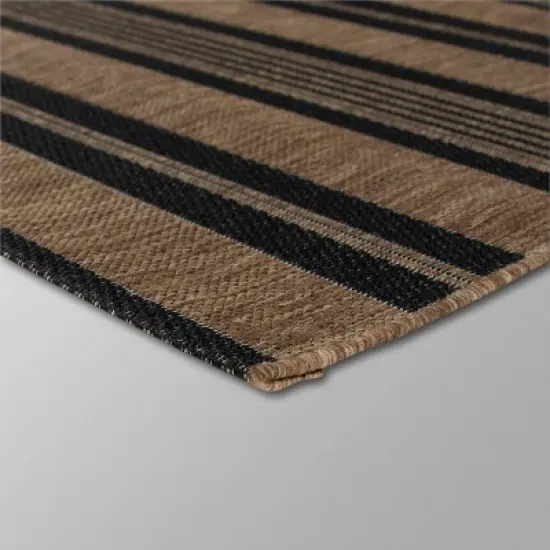 7' x 10' Stripe Outdoor Rug Brown - Threshold&trade; image {1}