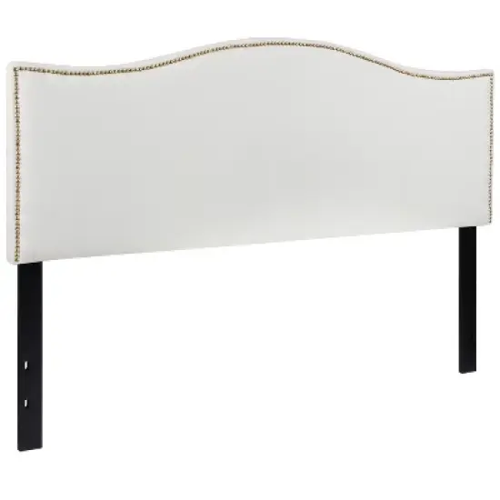 Flash Furniture Lexington Arched Upholstered Headboard with Accent Nail Trim image {5}
