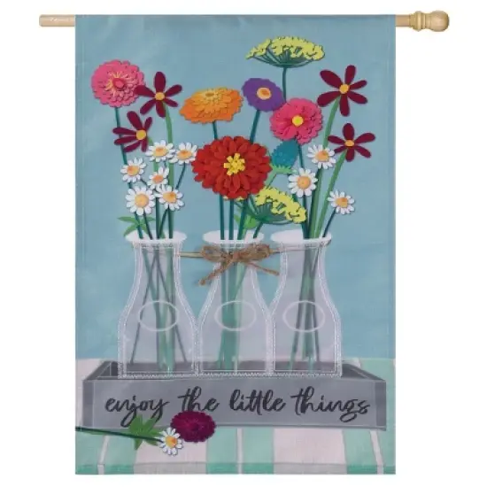 Evergreen Floral Milk Bottle Trio Suede House image {1}