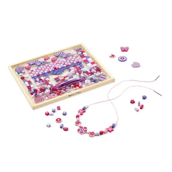 Melissa & Doug Deluxe Collection Wooden Bead Set With 340+ Beads for Jewelry-Making image {3}