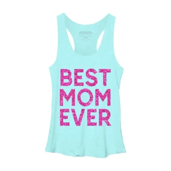 Women's Design By Humans Best Mom Ever Confetti Text By MeowShop Racerback Tank Top image {3}