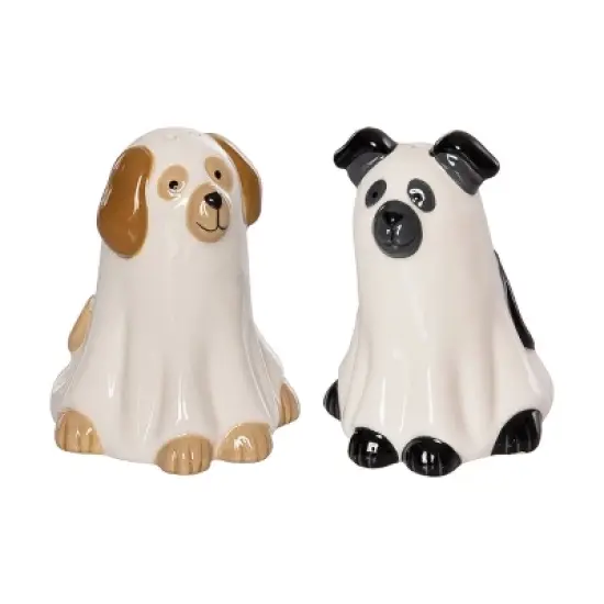 Gallerie II Ghost Dogs Halloween Costume Dolomite Salt & Pepper Shakers Set of 2 image {3}
