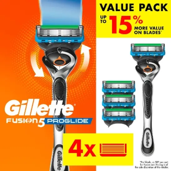Gillette ProGlide Razor for Men - Handle + 4 Blade Refills image {10}
