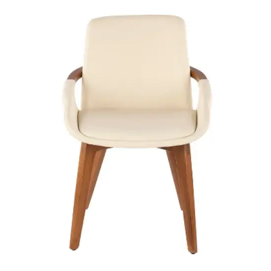 Cosmo Mid-Century Modern Chair Cream/Walnut - LumiSource image {5}