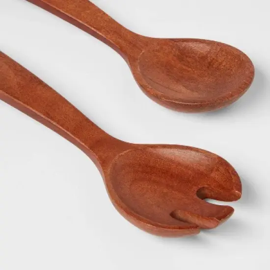 2pc Wood Signature Serving Utensils Set - Threshold&trade; image {2}