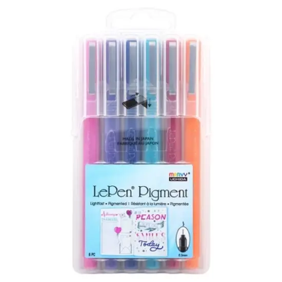 Marvy Uchida&reg; LePen&reg; Pigment Pens, Jewel Colors, Pack of 6 image {4}