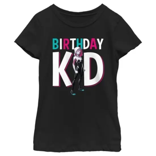 Girl's Spider-Man Birthday Kid Ghost-Spider T-Shirt image {3}