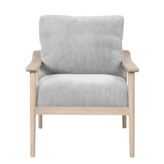 Retro Accent Chair with Solid Wood Frame and Vertical Slatted Back-ModernLuxe image {7}
