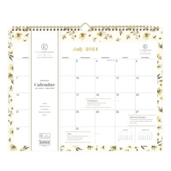 The Everygirl X Day Designer 2024-25 Monthly Planner 15"x12" Wirebound Prairie Cream: Wall Calendar, Adult Stationery image {2}