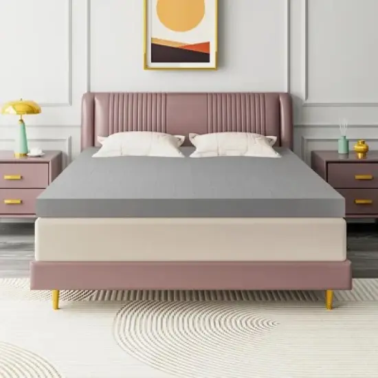 MAYEERTY 2 Inch King Mattress Topper - Gel Memory Foam, Cooling Double Bed Topper for Soft Sleep, Pressure Relief, CertiPUR-US image {10}