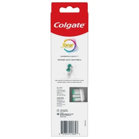 Colgate Total Active Prevention Battery Replacement Toothbrush Heads  - 2pk image {1}
