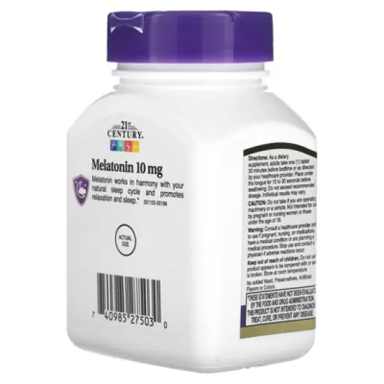 21st Century Quick Dissolve Melatonin, Cherry, 10 mg, 120 Tablets image {2}