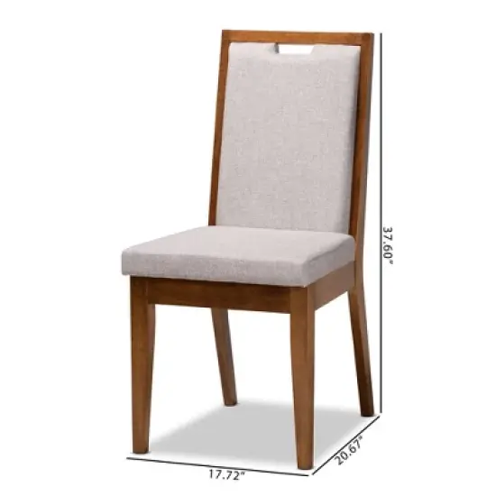 2pc Octavia Wood Dining Chair Set - Baxton Studio image {8}