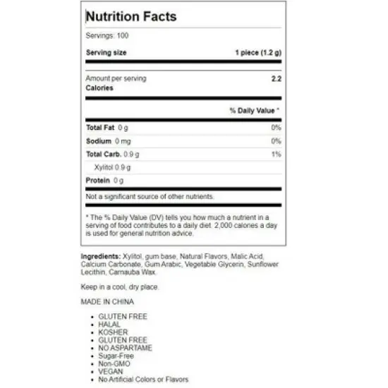 Xlear Spry Sugar Free Gum - Natural Fruit image {1}