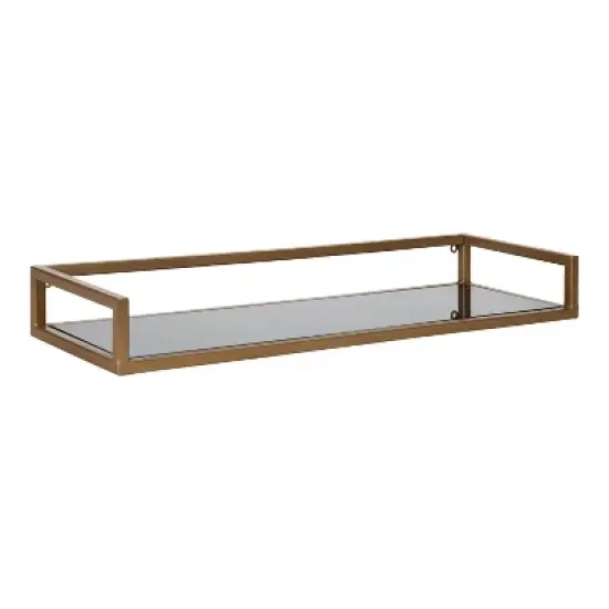 24" x 8" x 3" Blex Metal and Glass Wall Shelf - Kate & Laurel All Things Decor image {7}