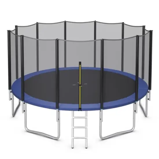 Costway 8/10/12/14/15/16 FT Outdoor Trampoline Bounce Combo W/Safety Closure Net Ladder image {8}