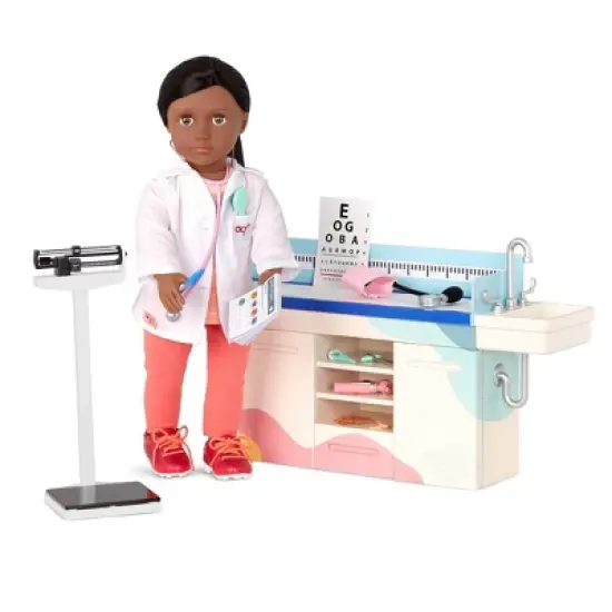 Our Generation Doctor Days Exam Table & Light-Up Otoscope Accessory Set for 18" Dolls image {1}