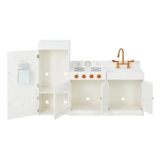 Teamson Kids Paris Wooden Play Kitchen Pretend Cooking Playset, White image {7}