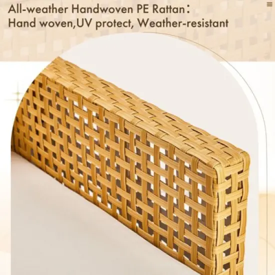 Karl Home Patio 7-Piece PE Wicker Sectional Conversation Set image {5}