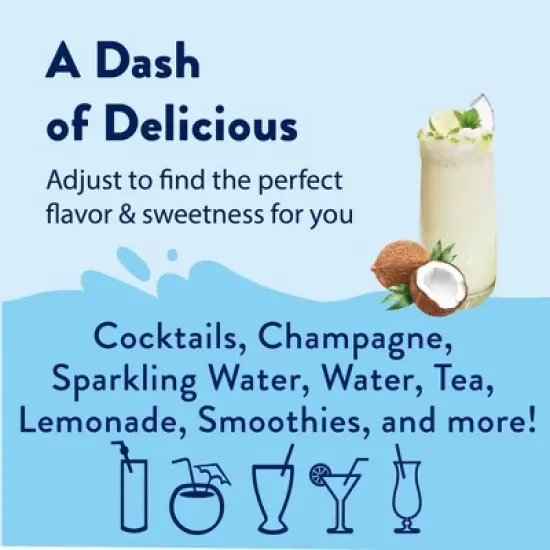 Jordan's Skinny Mixes Coconut Sugar Free Fruit Flavored Water Enhancer Syrup for Drink Mix Iced Tea Lemonade and More - 25.4 fl oz image {6}