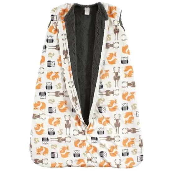 Hudson Baby Infant Boy Mink with Faux Shearling Inner Sleeping Bag, Sack, Blanket, Boy Forest image {2}