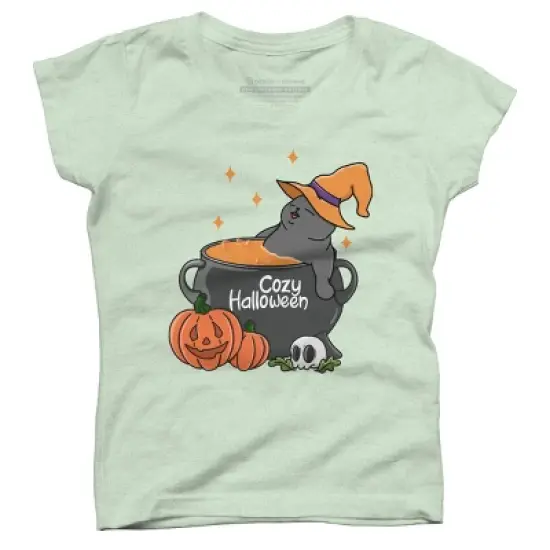 Girl's Design By Humans Cozy Halloween By kimprut T-Shirt image {7}