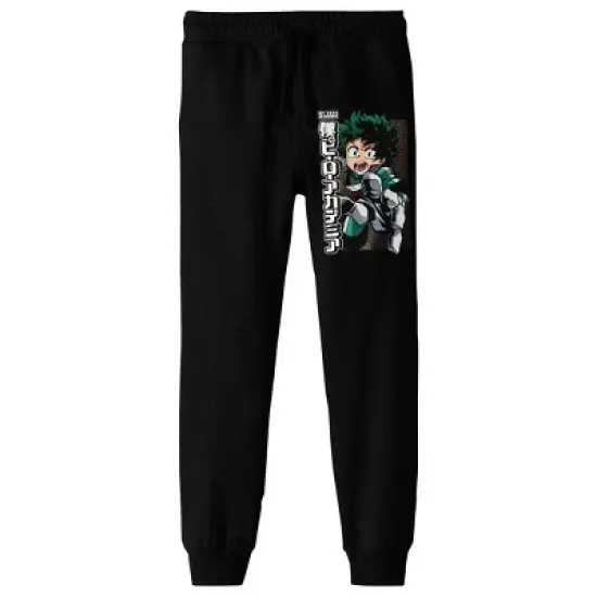 My Hero Academia Deku Boy's Black Jogger Pants image {4}
