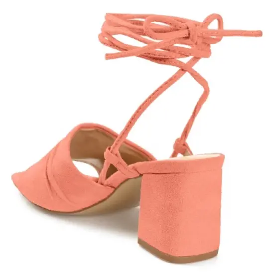 Journee Collection Womens Felisity Open Square Toe Block Heel Sandals image {6}